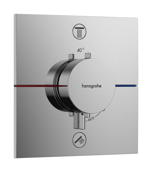 Hansgrohe-HG-ShowerSelect-Comfort-E-Thermostat-Unterputz-fuer-2-Verbraucher-mit-integrierter-Sicherungskombination-nach-EN1717-Chrom-15578000 gallery number 1